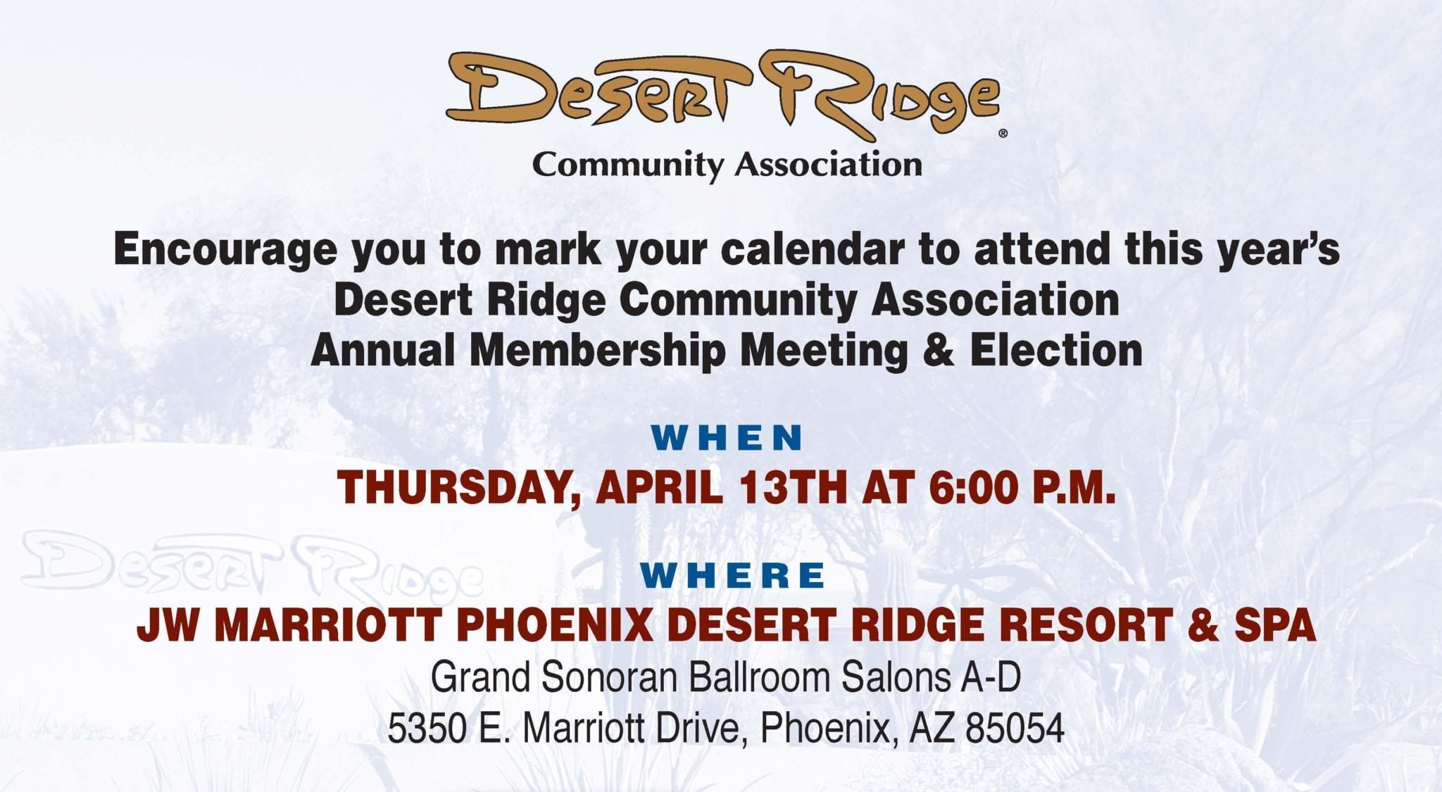 DRCA Annual Membership Meeting