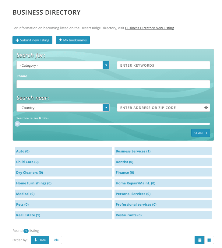 New Website Business Directory Now Available!