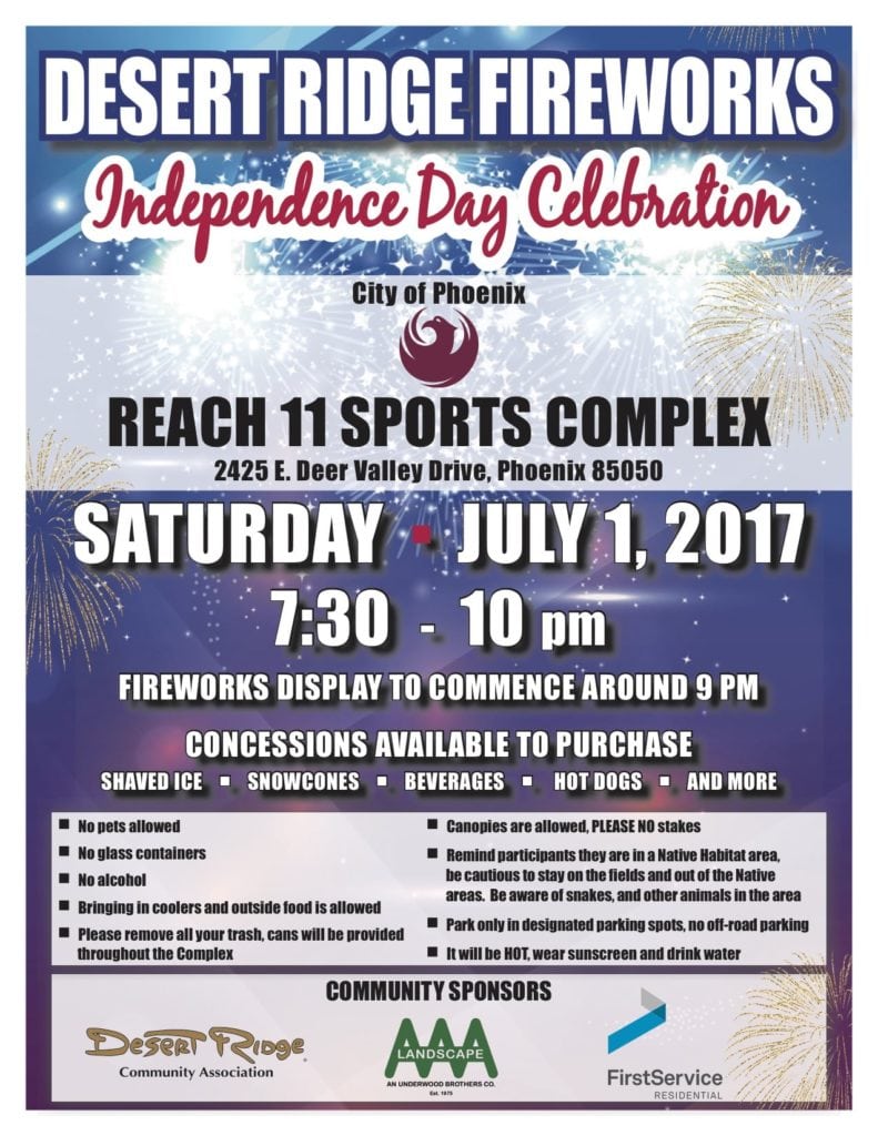 DESERT RIDGE FIREWORKS FLYER