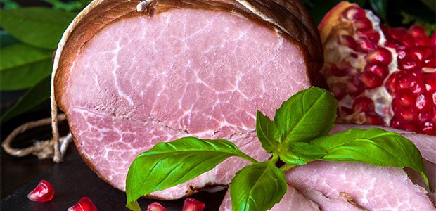 Spiced Pomegranate Glazed Ham