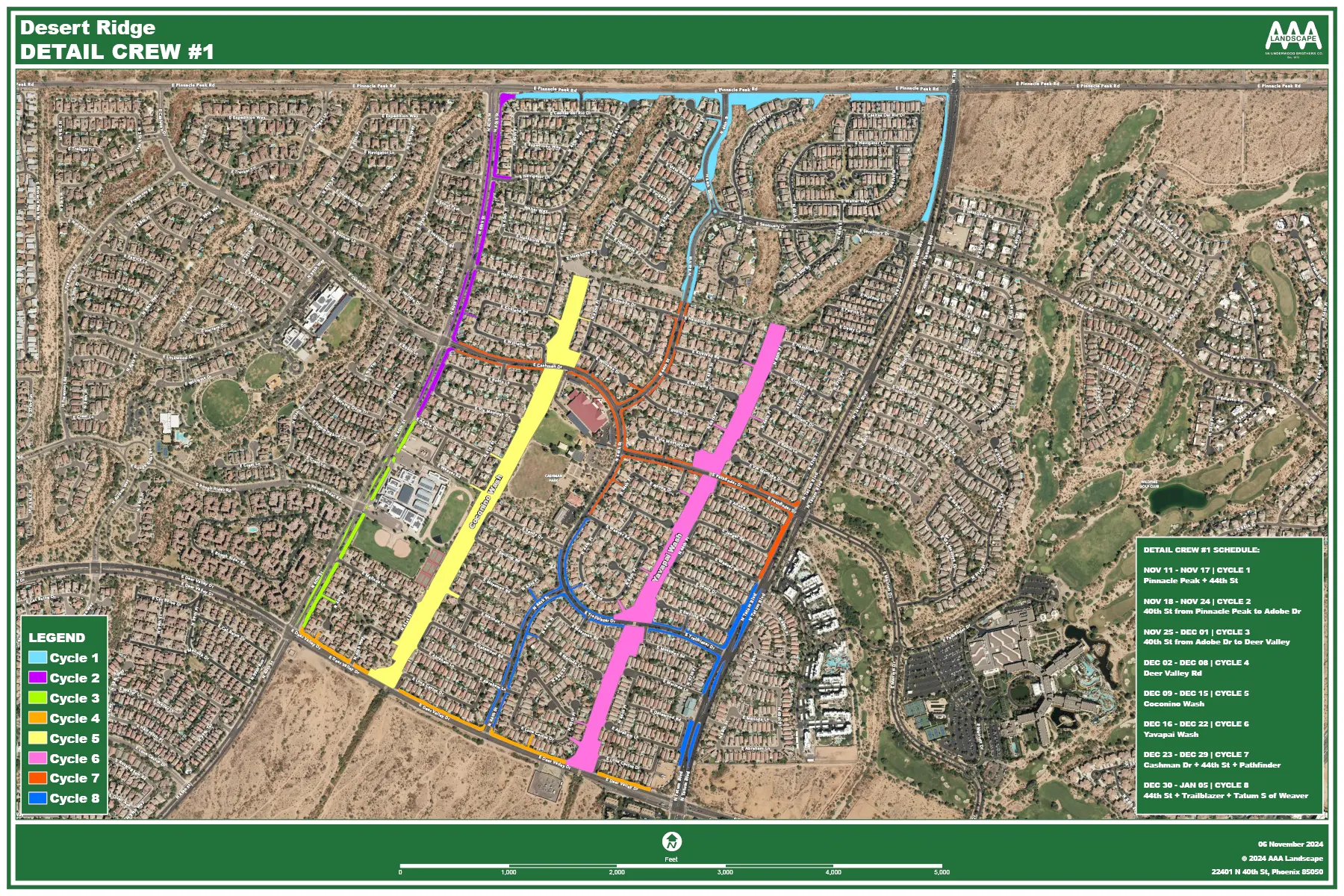 Desert Ridge Landscaping Map 1