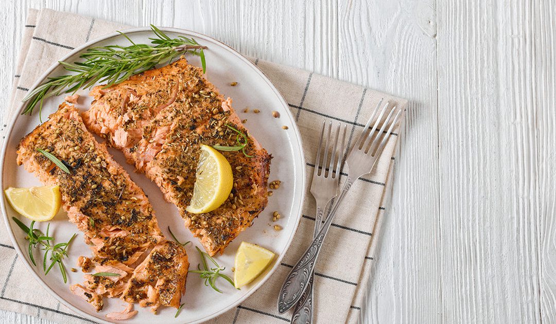 Salmon with Horseradish Pistachio Crust