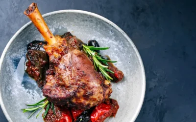 Herbed Leg of Lamb with Roasted Tomatoes